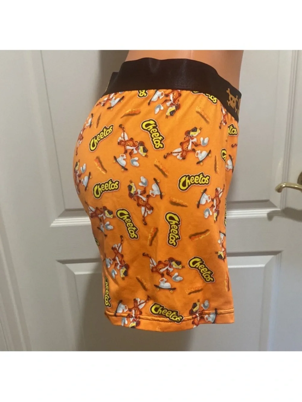PEPSI CO SWAG CHEETOS Men’s Brief shorts M Medium NWOT Orange Black